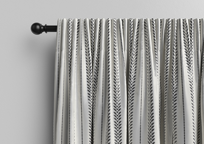 Laurel Stripe, Charcoal - Made to Measure Curtains - Image 10